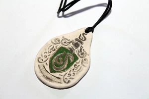 Kette Amulett keltisch Halskette aus Keramik Schmuck Modeschmuck Einzelstück - Bild 1 von 5