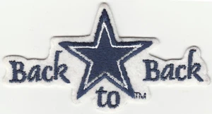 1992-93 DALLAS COWBOYS NFL FOOTBALL SUPER BOWL BACK TO BACK CHAMPS 3.75" PATCH - Picture 1 of 1