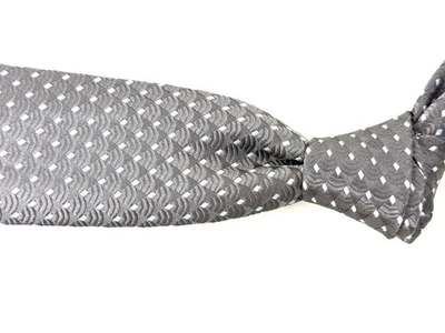 Corbata Giorgio Armani Hecha en Italia Taupe Mocha Gris Lapeado Abanicos Satinado Seda Foto 1 de 4