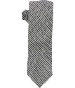 Michael Kors Mens Houndstooth Self-tied Necktie, Grey, One Size - Picture 1 of 1