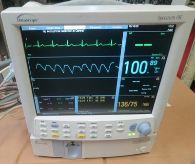 MINDRAY Datascope Spectrum OR GAS MODULE 3 Patient Monitor Masimo  Printer - Image 1 of 4