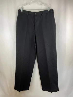 Pantalones de vestir Croft & Barrow para hombre negros 36x30 calce clásico elásticos trabajo boda Foto 1 de 4