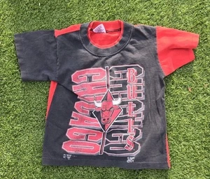Chicago Bulls Basketball T Shirt Kids Size 8 NBA Sports Shirt Bulls Logo Holes - Picture 1 of 7