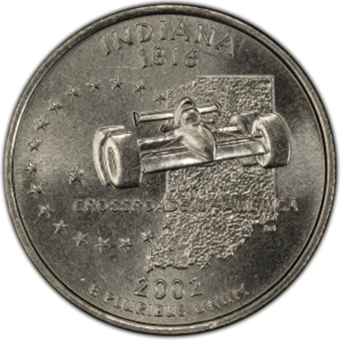 USA - 2002P - Washington ¼ $ - Indiana - State Issue - Image 1 of 1