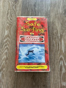 SAFE SURFING RISK WOMAN VINTAGE SURF SKATE FOIL SUP GOLF LONGBOARD VHS VIDEO - Bild 1 von 3