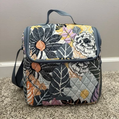 Vera Bradley Palm Floral Insulated Lunch Crossbody Bag Food Drink Cooler - Image 1 of 4