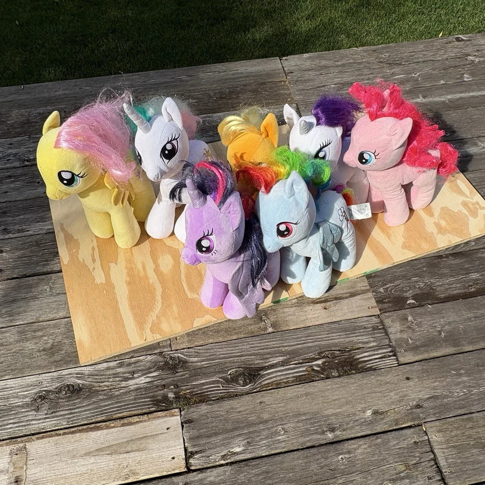 Lote My Little Pony Build-A-Bear (7), Princesa Celestia y Mane Six, Peluche Usado Foto 1 de 4