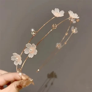 🌸Fairy Style Pink Cherry Blossom Double Layer Hair Hoop - Picture 1 of 3