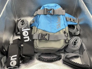 Sklon Zaino Imbracatura Allenamento Sci Bambini con Cinghie Guinzaglio Blu Grigio - Foto 1 di 10