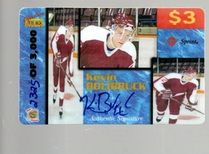 1995 Signature Rookies Auto-Phonex Telefonkarten #9 Kevin Bolibruck 2325/3000 - Bild 1 von 1