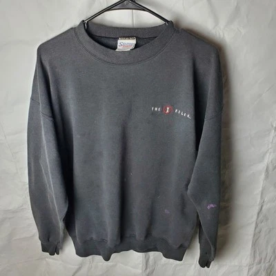 Santee By Pluma Sweatshirt Mens XL Gray THE X-FILES Graphic Pullover 1996 90s - Image 1 of 4