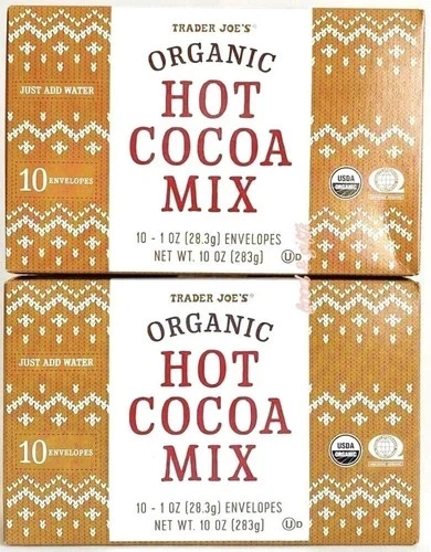 2 paquetes instantáneos de mezcla de cacao caliente orgánico Trader Joe's de 10 oz cada paquete Foto 1 de 1