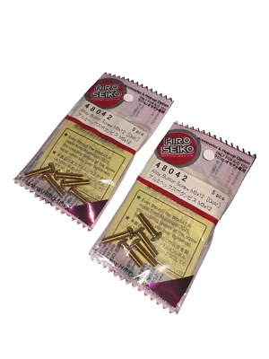 Hiro Seiko 48042 GOLD 3 x 12mm Aluminum Button Head Screws (10) AE TLR Tekno B7 - Image 1 of 2