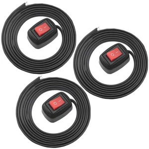 3 Stück Rot Paste Typ Schalter Auto Wippschalter Ein/Aus Aufputz DC 12V Push - Bild 1 von 12