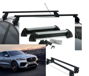 BARRE PORTATUTTO JAGUAR F-PACE NO RAILS ANNO 2019+PORTASCI 4 PAIA ALLUMINIO - Foto 1 di 11