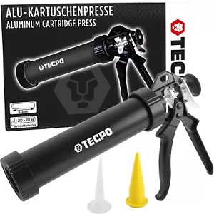TECPO KARTUSCHENPRESSE ALU KARTUSCHENPISTOLE SILIKONSPRITZE ALUMINIUM FETTPRESSE - Bild 1 von 8