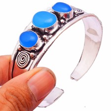Jewelry Handmade Bracelet Bn-1252 Chalcedony 5pcs Cuff Bangle Ethinic