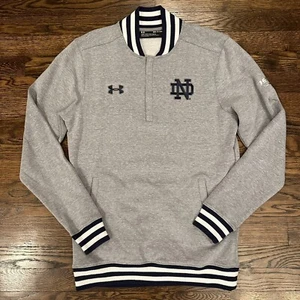 Notre Dame Football Under Armour 150 Jacket Sz Small 2 Sided - Picture 1 of 7