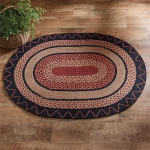 Zig Zag Oval Braided Area Rug - 32" x 42" Diameter By Park Designs - Picture 1 of 1