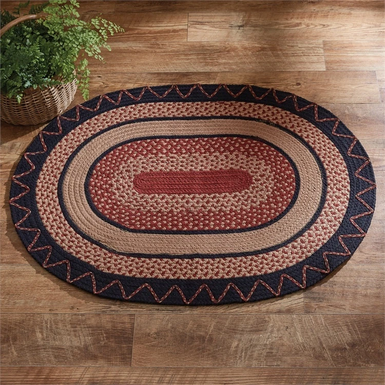 Alfombra trenzada ovalada Zig Zag - 32" x 42" de diámetro por Park Designs Foto 1 de 1