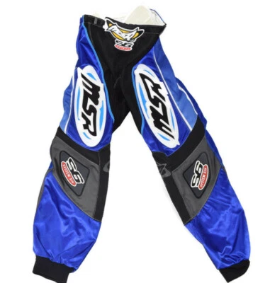 男式 MSR System Six S6 Wattsy KTM 摩托车越野骑行裤 30 码蓝色和白色 — 第 1/4 张图片