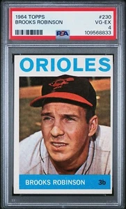 1964 Topps Brooks Robinson #230 PSA 4 en muy buen estado-ex Salón de la Fama Baltimore Orioles - Imagen 1 de 2