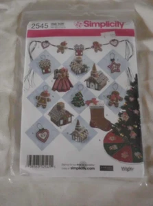 Simplicity 2545 Weihnachtsdeko Lebkuchen Basteln Schnittmuster - Bild 1 von 2