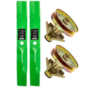 Spindle High Lift Blade Kit for John Deere 42 In Cut Deck LT160 LT180 Tractor - Picture 1 of 8