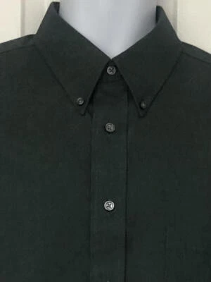 BILL BLASS Oxford Sin Arrugas Usado en Excelente Condición Verde Algodón Poli 161/2 32-33 Foto 1 de 4