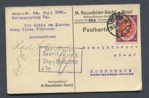 Reich tedesco: cartolina aziendale molto bella del 1920 - Wesel - usata - Foto 1 di 1