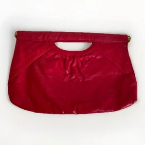 Rote Clutch bestickt Kunstleder Damen Tasche Handtasche weich Geldbeutel Party - Bild 1 von 12