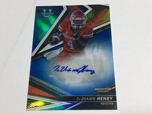 2022 Bowman Best University AUTO 12/150 BLUE Parallel TaZHAWN HENRY Houston - Picture 1 of 2