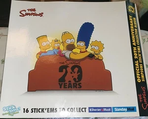 THE SIMPSONS - OFFICIAL 20TH ANNIVERSARY STICK’EMS COLLECTOR ALBUM - 15 Of 16 - Picture 1 of 20