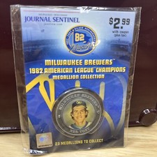 Milwaukee Brewers 25th Silver Anniversary 1982 AL Champs Medallion Ned Yost