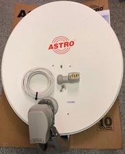 hochw.Satellitenanlage,78cm, Quad-LNB (4Teilnehmer) weiß, neu