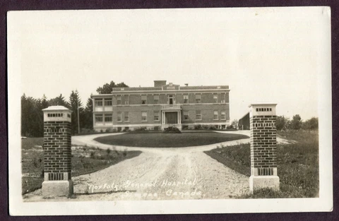 CANADA 1900’s ’NORFOLK GENERAL HOSPITAL - SIMCOE’ REAL PHOTO POSTCARD UNUSED Cover