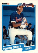 1990 Fleer Update Atlanta Braves Baseball Card #2 Francisco Cabrera