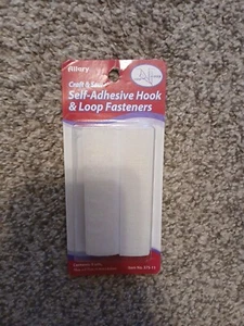 8 Set Hook & Loop Fastener Tape Adhesive Sticky Arts Crafts Hooks .75" x 3 .5" W - Picture 1 of 2