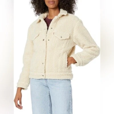 Levi’s Ex-Boyfriend Sherpa Trucker Jacket Size Xsmall - Image 1 of 4