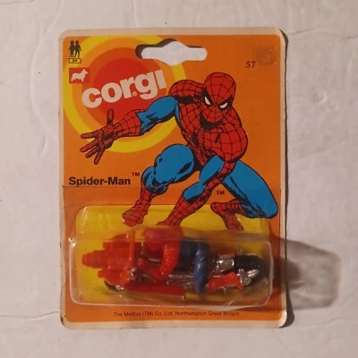 Corgi Juniors Die Cast Spider-Man SPIDER BIKE 1979 Vintage #57 - Image 1 of 3