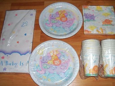 Lote de 6 piezas de suministros de fiesta para baby shower multicolor Noah's Ark Party Express Nuevo de Lote Antiguo Foto 1 de 4