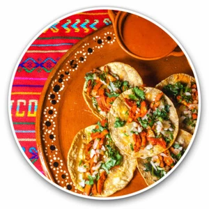 2 x Vinyl Stickers 30cm - Tacos Mexican Food Mexico Restaurant Cool Gift #24284 - Afbeelding 1 van 9