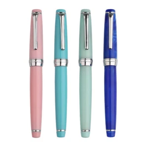 NEW MOON 2 Acrylic Metal China Fountain Pen Extra Fine Nib 0.38mm Writing Gift - Imagen 1 de 12