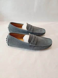 Go Tour Mens Loafers. Leather Suede. Size 10. Gray - Foto 1 di 4