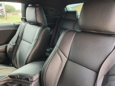 JUEGO COMPLETO DE FUNDAS DE CUERO PARA ASIENTO DE COCHE PERSONALIZADAS DODGE CHALLENGE MOTOPTES 2008-2014 Foto 1 de 4