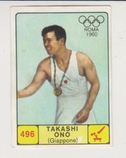 Panini Campioni Dello Sport 1968-69 card #496 Takashi Ono Japan Gymnastics