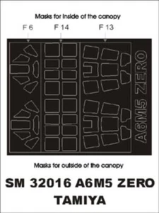 Montex SM32016 Mitsubishi A6M5 Zero 1/32 masks - Picture 1 of 1