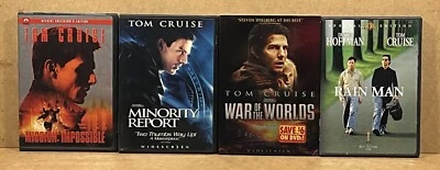 Tom Cruise DVD Lot (4) Rain Man Minority Report Mission Impossible War Of Worlds - Image 1 of 4