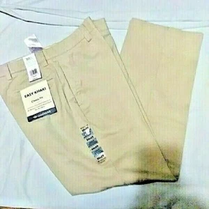 Dockers EASY KHAKI Classic-Fit Flat-Front Pants CLOUD Size Big &Tall 54 X 32 NEW - Picture 1 of 4