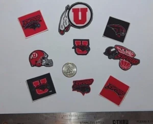 (9) Vorgeschnittene Utah Utes College Eisen Stoff Applikationen - Bild 1 von 1